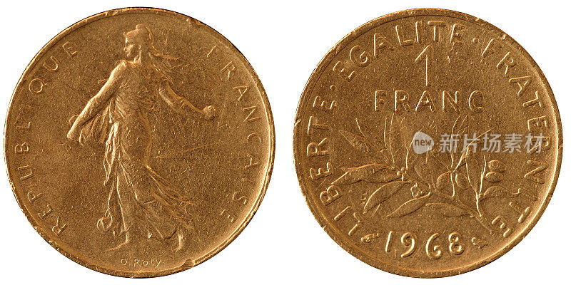 硬币宏观- 1法国法郎